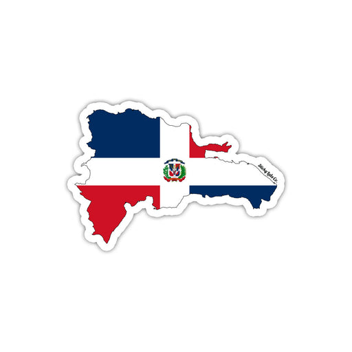 Dominican Republic Map Flag Sticker