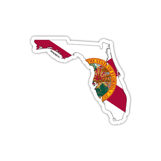 Florida Map Flag Sticker