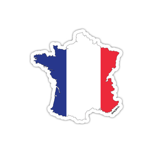 France Map Flag Sticker