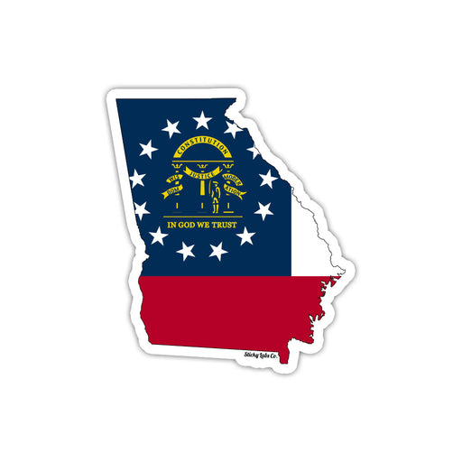 Georgia Map Flag Sticker