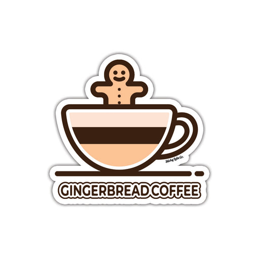 Gingerbread Coffee Sticker