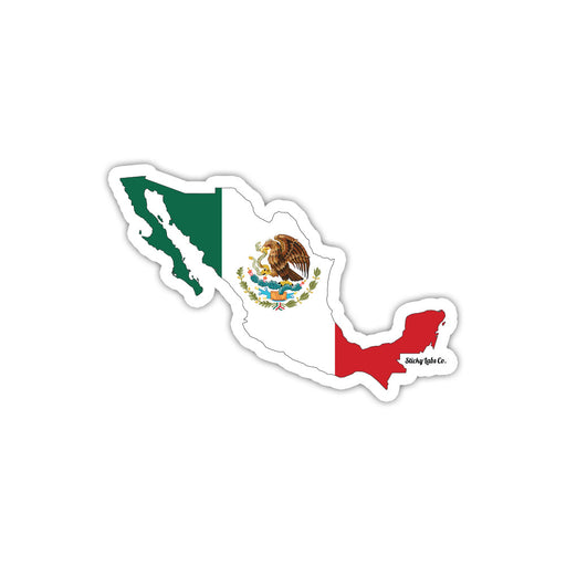 Mexico Map Flag Sticker