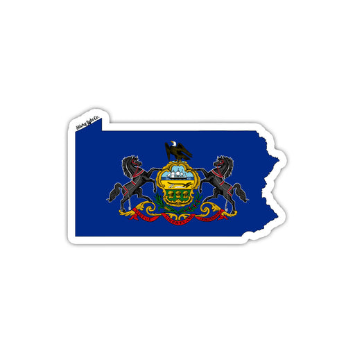 Pennsylvania Map Flag Sticker
