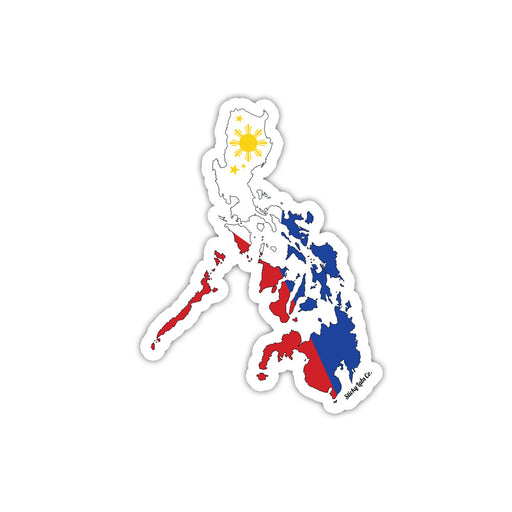 Philippines Map Flag Sticker
