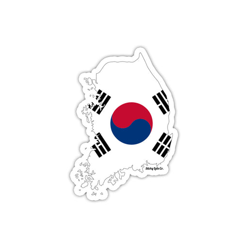 South Korea Map Flag Sticker