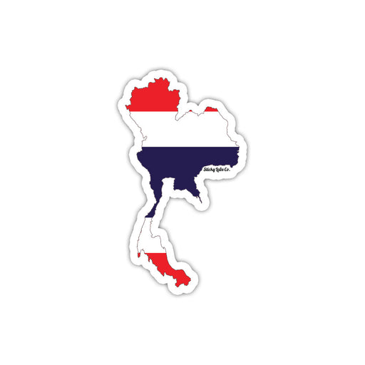 Thailand Map Flag Sticker