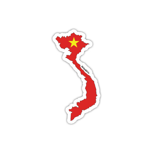 Vietnam Map Flag Sticker